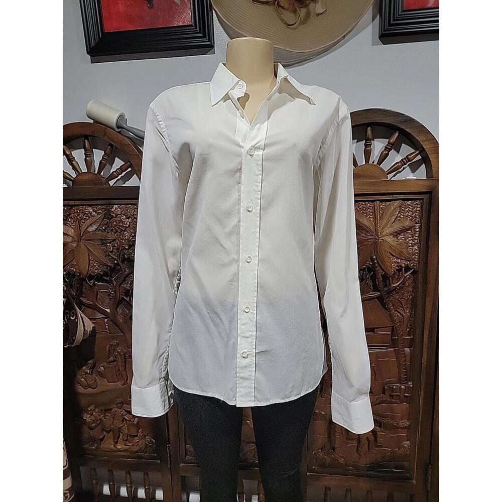 Maison Martin Margiela Button Down Shirt Long Sleeve Women’s Size 14 Sheer  #C